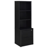Best Furniture Outlet - Coaster - Westpark 3-shelf Bookcase USB and Lockable Drawer Black - 802703